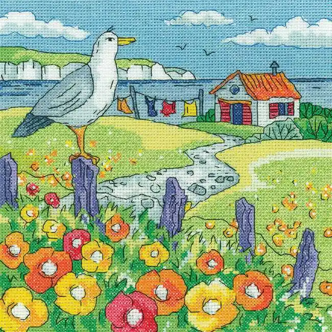 Poppy Shore Cross Stitch Kit by Heritage Crafts Final Sale