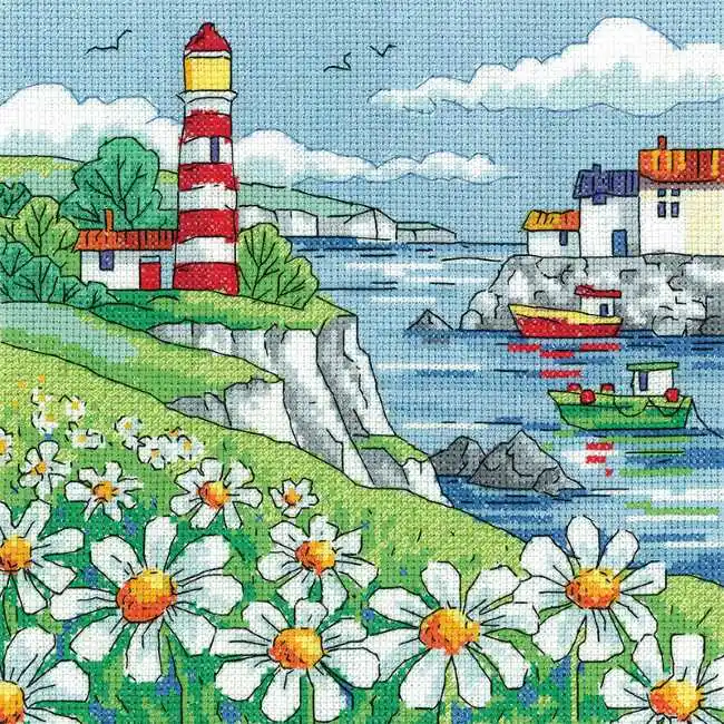 One Day Deal Daisy Shore Cross Stitch Kit by Heritage Crafts