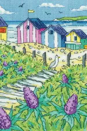 Sea Holly Shore Cross Stitch Kit by Heritage Crafts Secure Checkout