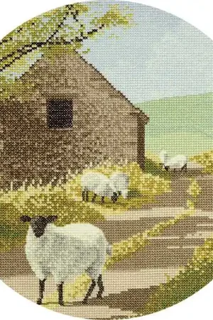 Sale Sheep Track Cross Stitch Kit by Heritage Crafts