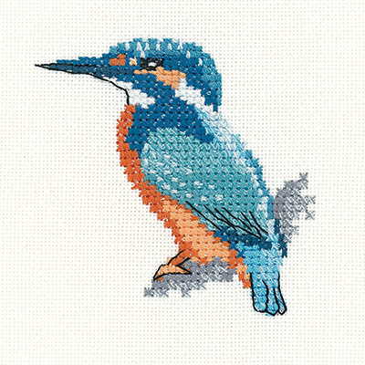 Kingfisher Cross Stitch Kit by Heritage Crafts Top Rated