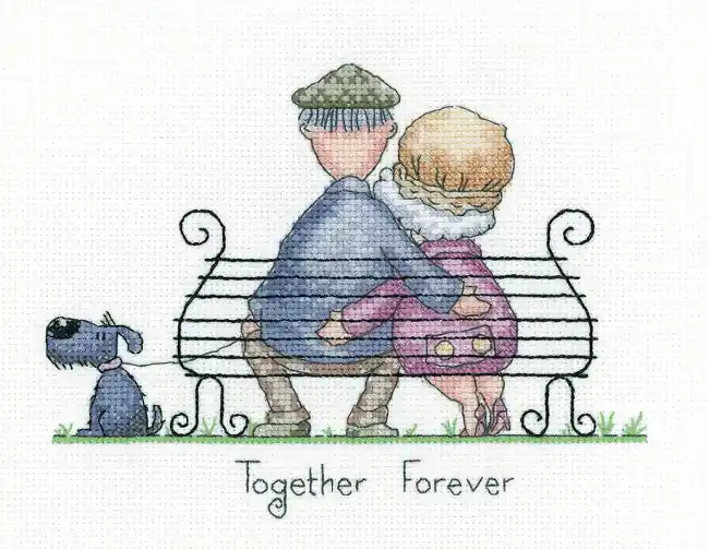 Together Forever Cross Stitch Kit by Heritage Crafts Fast Shipping