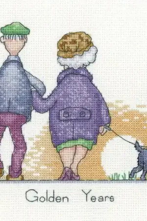 Editor’s Pick Golden Years Cross Stitch Kit by Heritage Crafts