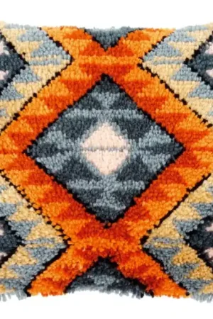 Seasonal Sale Boho Ethnic Print Latch Hook Cushion Kit By Vervaco