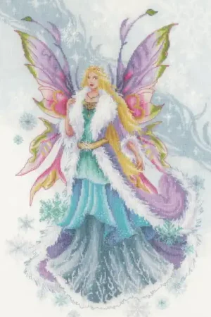 Price Drop Winter Elf Fairy Cross Stitch Kit By Lanarte