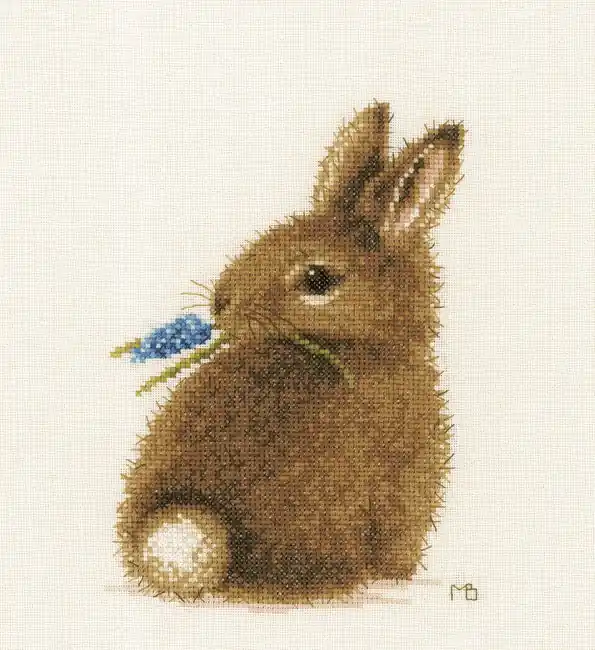 Buy Direct Bunny Cross Stitch Kit By Lanarte