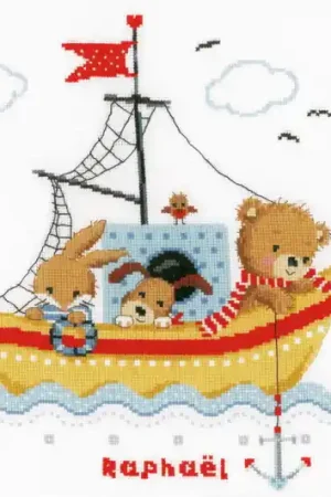 Sailing Boat Birth Sampler Cross Stitch Kit By Vervaco Buy Online