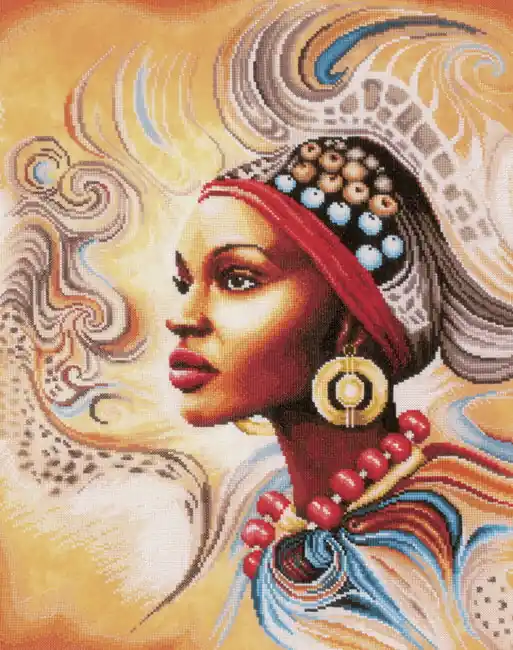New Release Mother Africa Cross Stitch Kit By Lanarte
