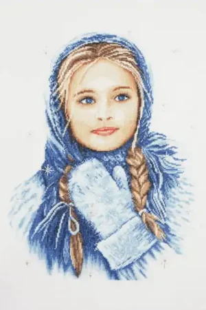 Winter Girl Cross Stitch Kit By Lanarte Free Returns
