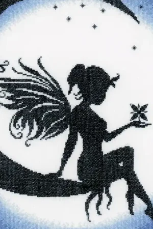 Special Discount Fairy on the Moon Cross Stitch Kit By Lanarte