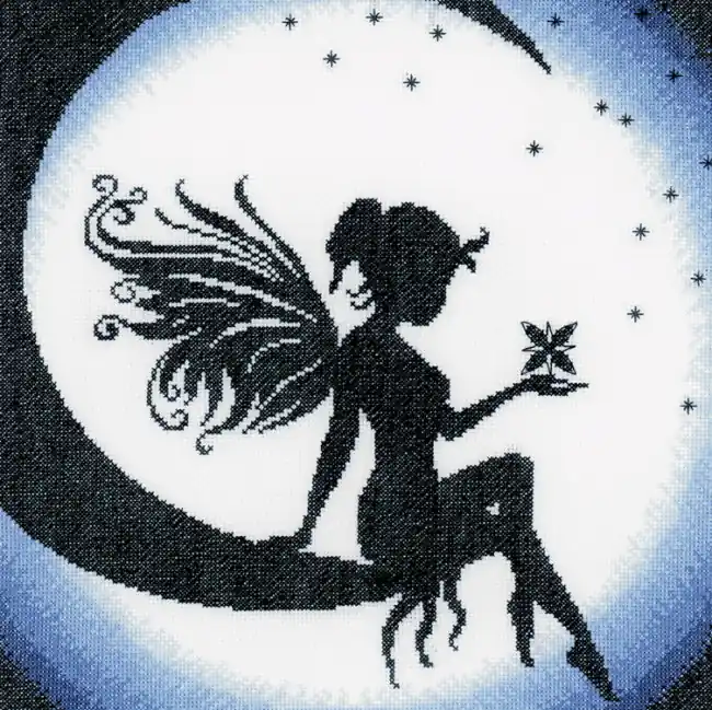 Special Discount Fairy on the Moon Cross Stitch Kit By Lanarte