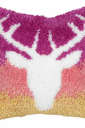 Stag Latch Hook Cushion Kit By Orchidea Fresh Stock
