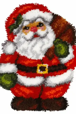 Santa Latch Hook Cushion Kit By Orchidea Genuine