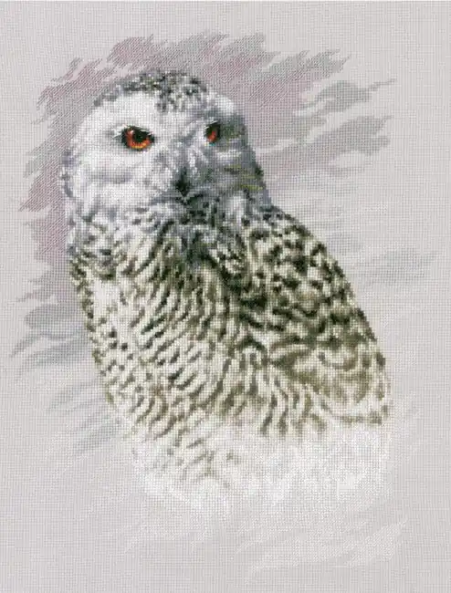 Bulk Order Snowy Owl Cross Stitch Kit By Lanarte