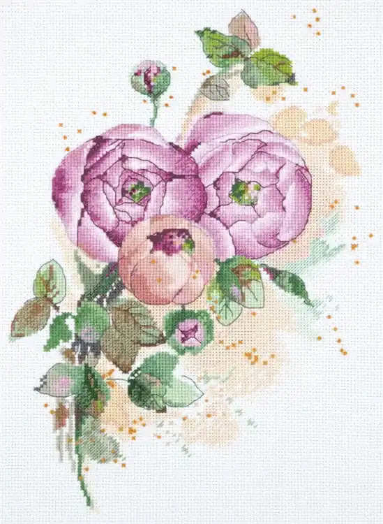 Ranunculus Cross Stitch Kit by PANNA Weekend Sale
