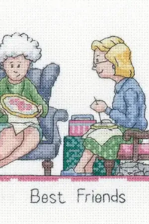 Place Order Best Friends Cross Stitch Kit by Heritage Crafts