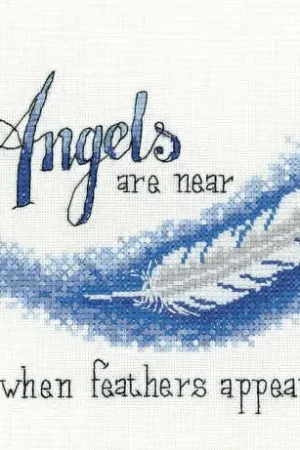 Angels are Near Cross Stitch Kit by Heritage Crafts Hot Deal
