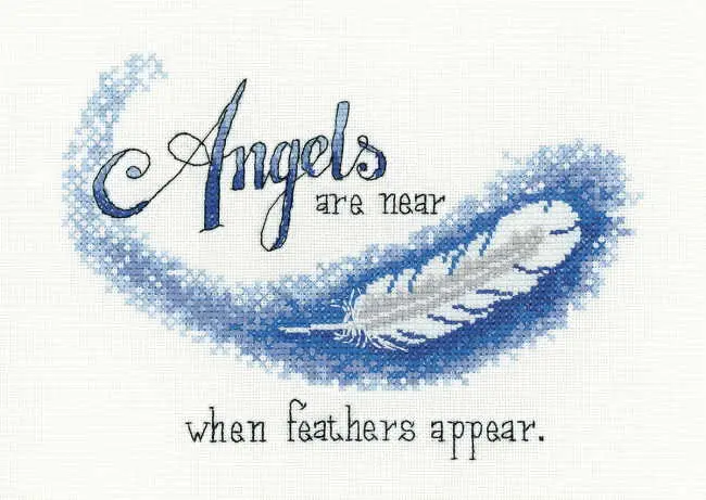 Angels are Near Cross Stitch Kit by Heritage Crafts Hot Deal