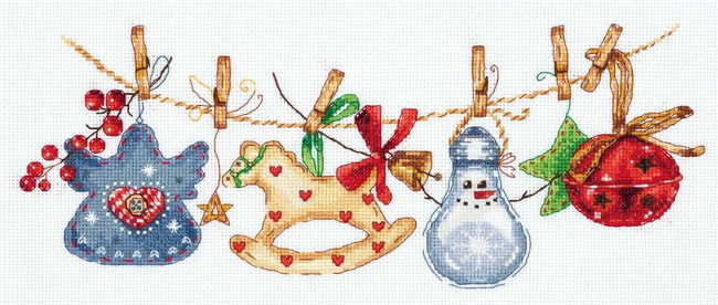 Christmas Ornaments Cross Stitch Kit by PANNA Premium