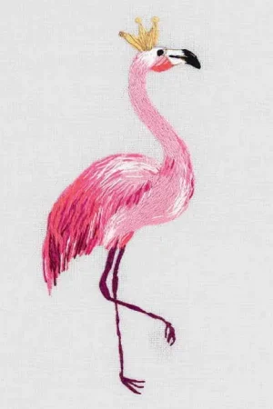 Special Offer Flamingo Embroidery Kit by PANNA