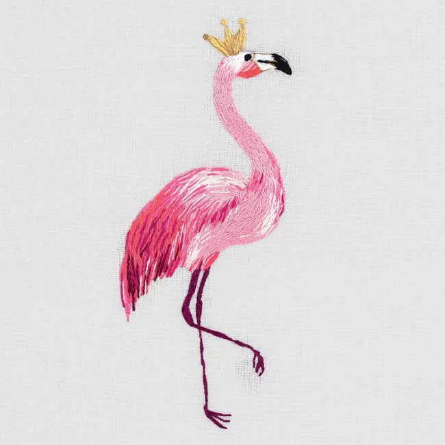 Special Offer Flamingo Embroidery Kit by PANNA