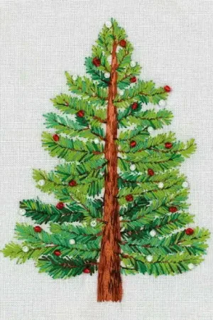 Money Back Guarantee Christmas Tree Embroidery Kit by PANNA