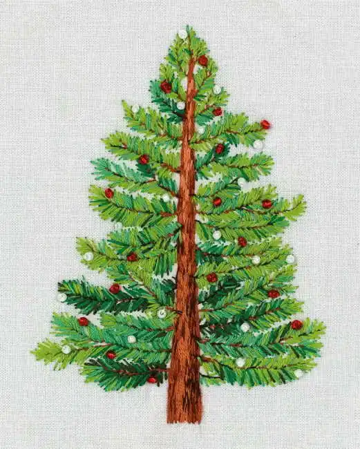 Money Back Guarantee Christmas Tree Embroidery Kit by PANNA