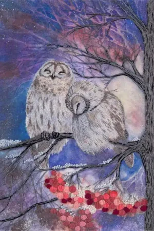 Limited Offer Gossip Owls Embroidery Kit by PANNA
