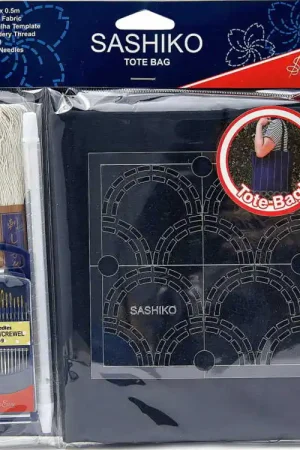 Buy Direct Sashiko Embroidery Tote Bag Kit by Sew Easy