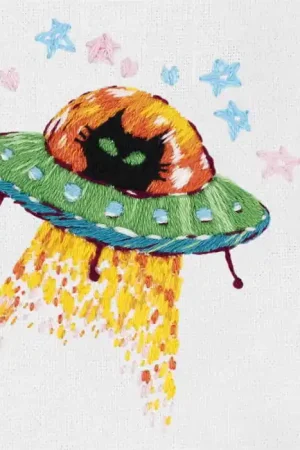 Cosmic Cat Embroidery Kit by PANNA Editor’s Pick