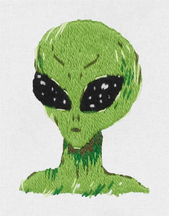 Alien Embroidery Kit by PANNA Express Delivery