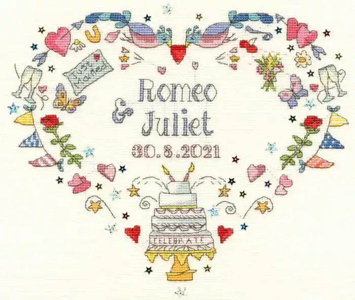 Made For Each Other Wedding Sampler Cross Stitch Kit By Bothy Threads Latest