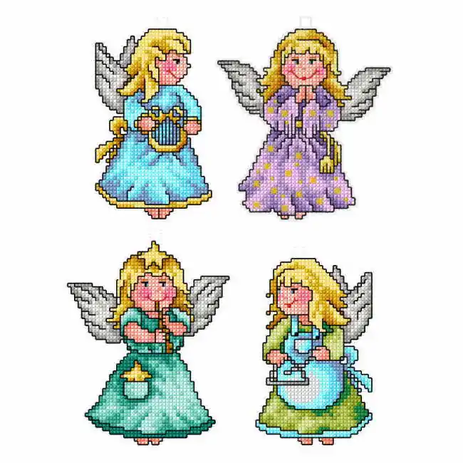 Handmade Four Angels Cross Stitch Kit by Orchidea