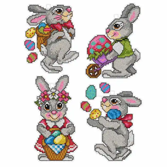 Easter Bunnies Cross Stitch Kit by Orchidea Modern