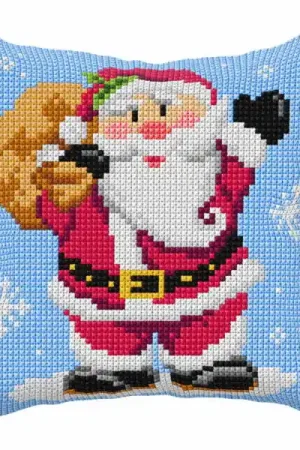 Santa Claus Printed Cross Stitch Cushion Kit by Orchidea Last Chance