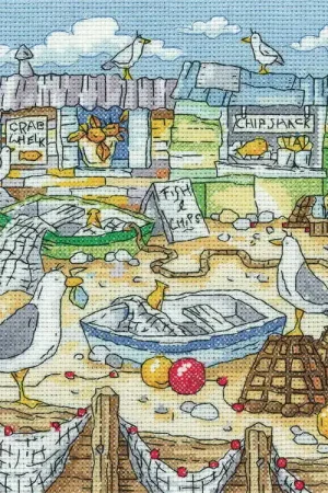 Limited Time Chip Shack Cross Stitch Kit by Heritage Crafts