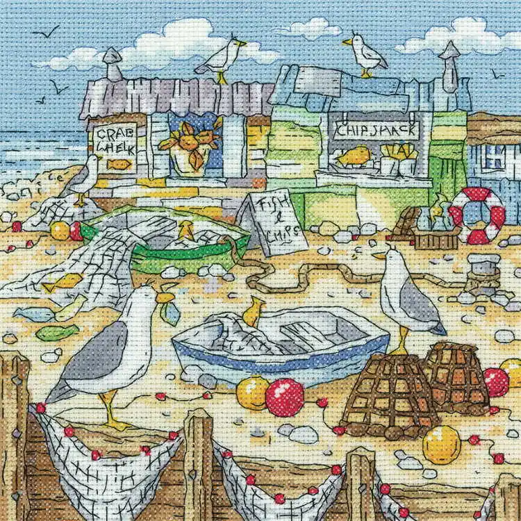 Limited Time Chip Shack Cross Stitch Kit by Heritage Crafts