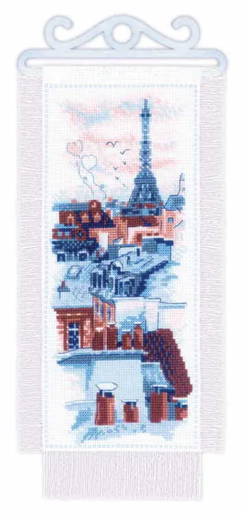 Clearance Paris Rooftops Cross Stitch Kit By RIOLIS