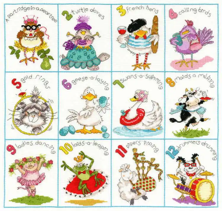 Christmas Dozen Cross Stitch Kit By Bothy Threads While Supplies Last