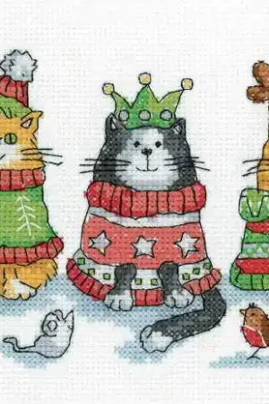 While Supplies Last Christmas Jumpers Cross Stitch Kit by Heritage Crafts