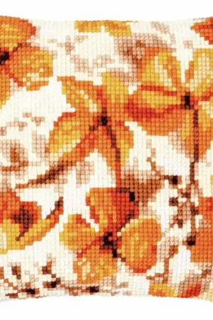 Autumn Seeds Printed Cross Stitch Cushion Kit by Vervaco While Supplies Last