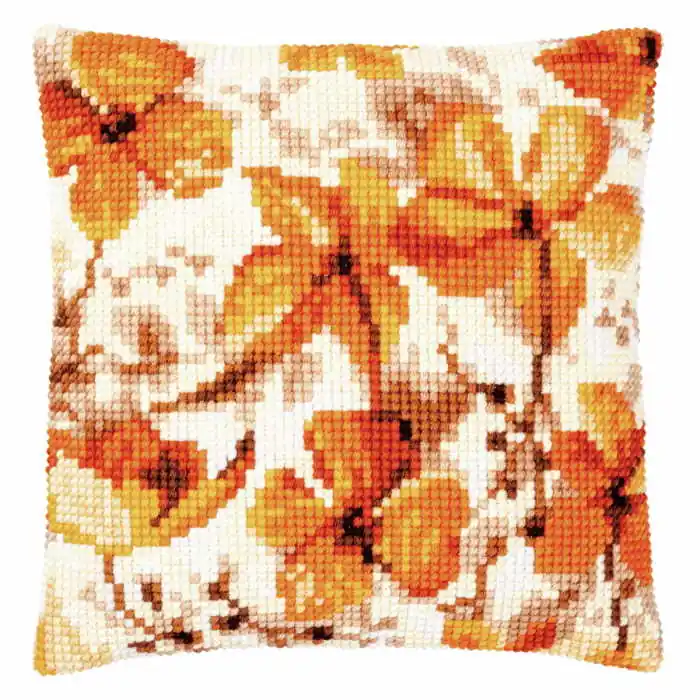 Autumn Seeds Printed Cross Stitch Cushion Kit by Vervaco While Supplies Last
