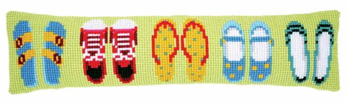Summer Shoes Cross Stitch Draught Excluder Cushion Kit By Vervaco Buy Online