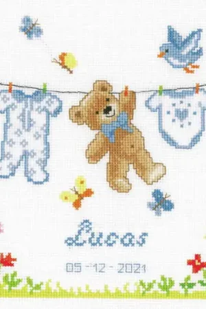 Bear Birth Sampler Cross Stitch Kit By Vervaco Affordable