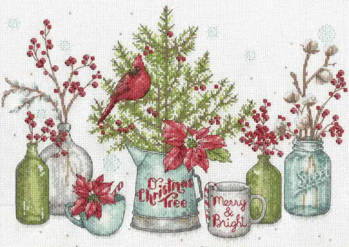 Limited Offer Birds and Berries Cross Stitch Kit by Dimensions