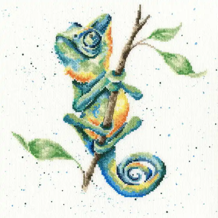 One in a Chameleon Cross Stitch Kit By Bothy Threads Premium