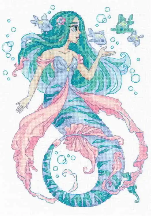 Today Only Little Mermaid Rosalina Cross Stitch Kit By RIOLIS