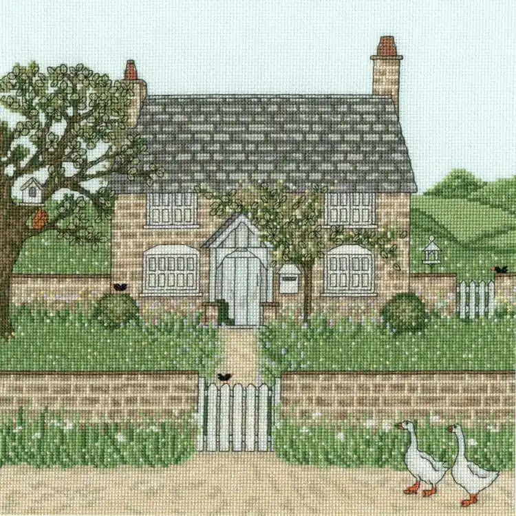 Crafted Gardener's Cottage Cross Stitch Kit By Bothy Threads
