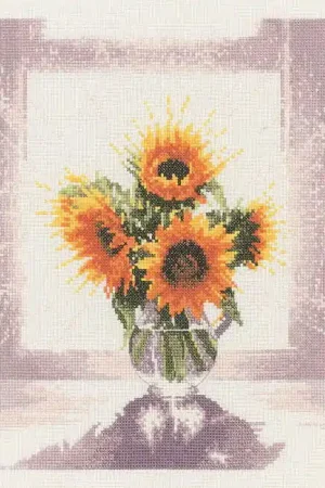 Glass Vase Cross Stitch Kit by Heritage Crafts Flash Sale