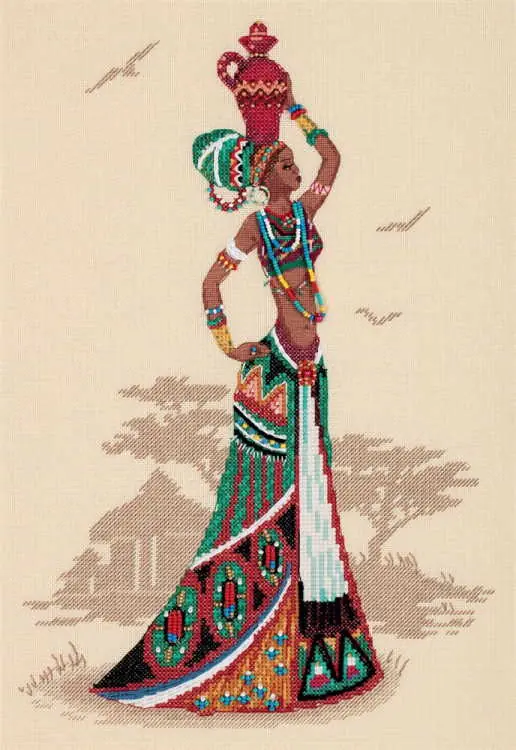 Women of the World Africa Cross Stitch Kit by PANNA Limited Edition